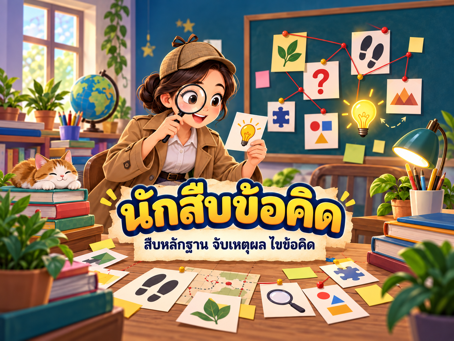 ภาพปก นักสืบข้อคิด — สืบหลักฐาน จับเหตุผล ไขข้อคิด